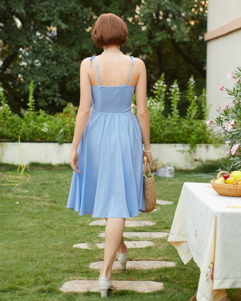 belle poque 2026 Summer Dresses for Women Midi Sun Dress Cute Date Casual Dress with Pockets