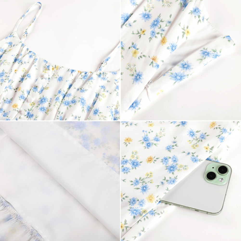 belle poque 2026 Floral Dress for Women Spring Summer Flowy Ruffle Midi Dresses