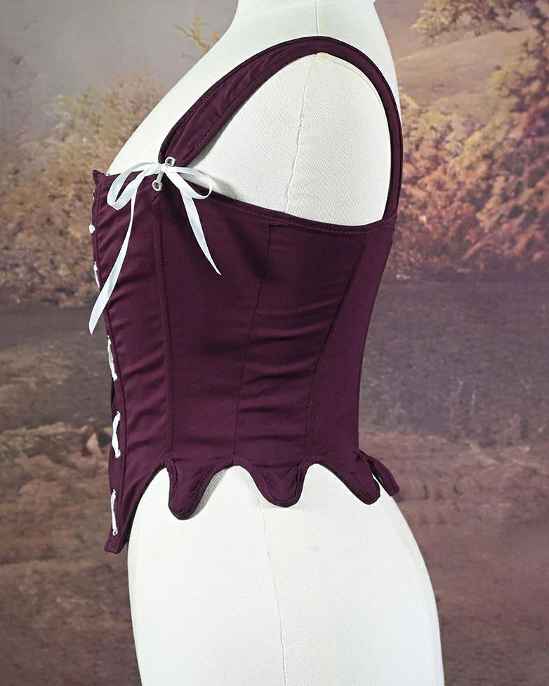 belle poque Victoria Stretch Twill Cotton Herringbone Corset Tops