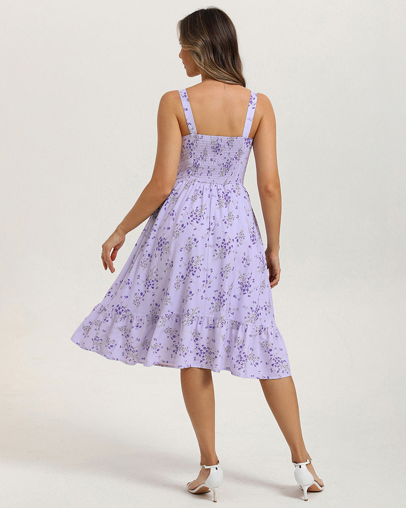 belle poque Wedding Guest Dress for Women 2026 Flowy Sundress with Pockets