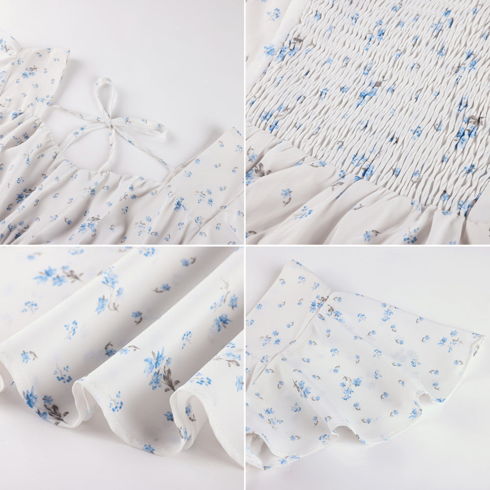 belle poque Vintage Dress 2026 Summer Layered Tiered Ruffle Swing Midi Dress