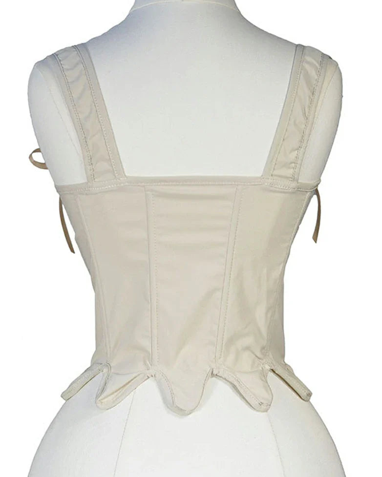 belle poque Victoria Stretch Twill Cotton Herringbone Corset Tops