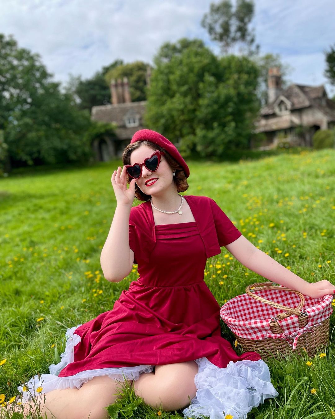 belle poque Vintage Fans Look of Vintage Square Neck Cape A-line Midi Dress Elegant Wedding Guest Cocktail Flowy Swing Dress