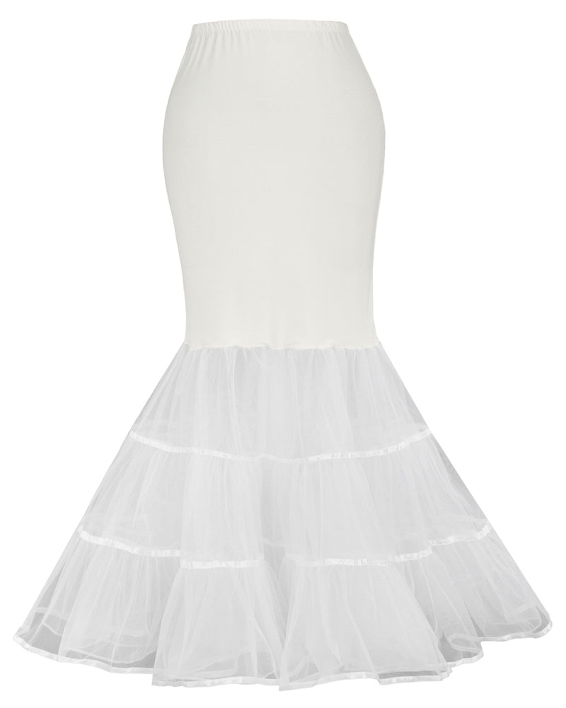 belle poque Vintage Dress Crinoline Underskirt Mermaid Wedding Dress Petticoat Ivory