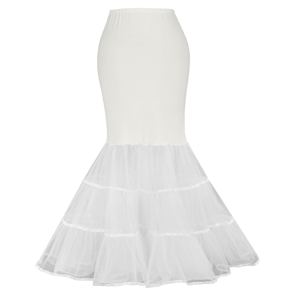 belle poque Vintage Dress Crinoline Underskirt Mermaid Wedding Dress Petticoat Ivory