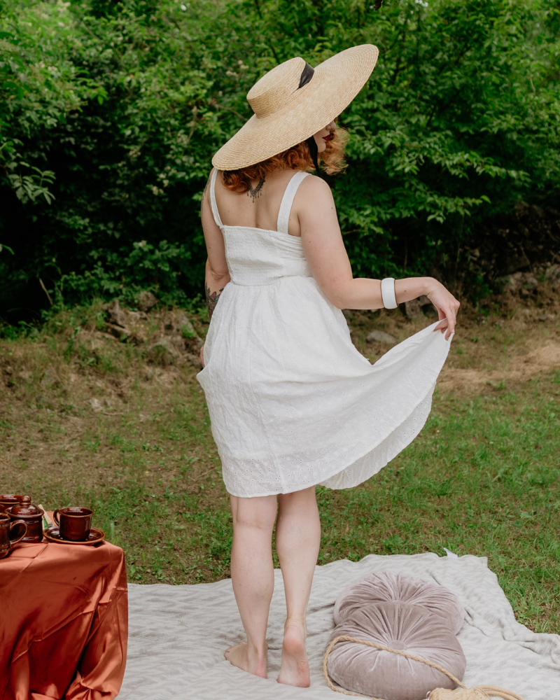 belle poque Fans Look of Two-Way Defined Waist Dress Ruched Bodice A-Line Dress