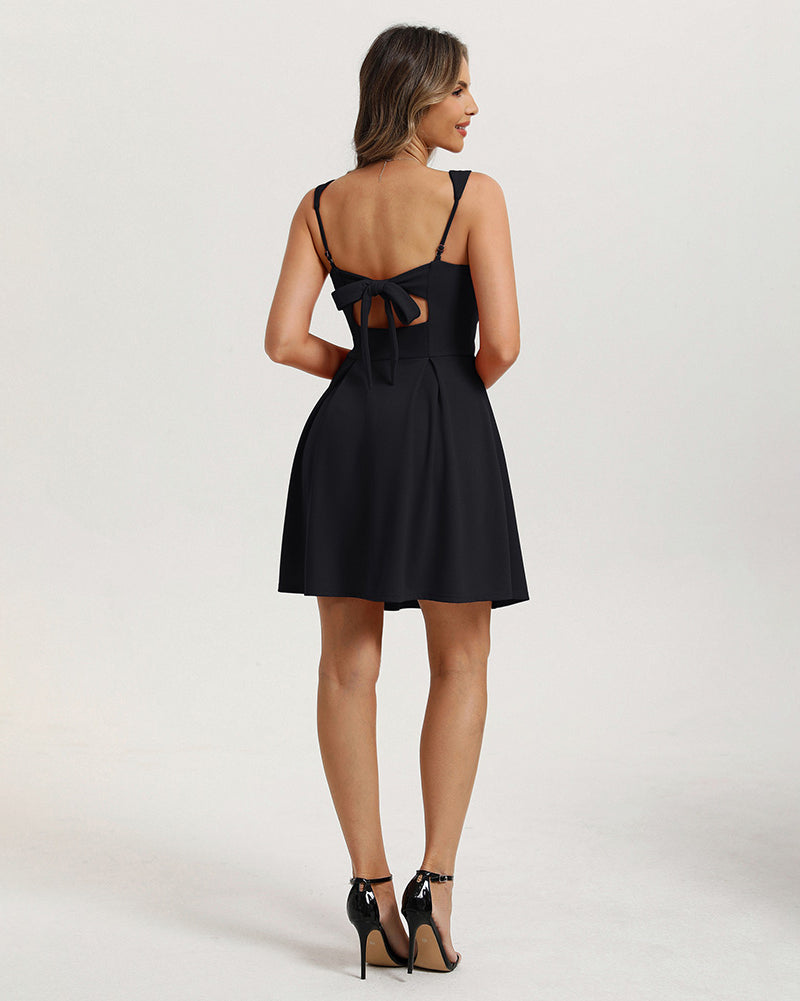 belle poque 2026 Women Graduation Dress with Pockets Short Bow Cocktail Party Dresses