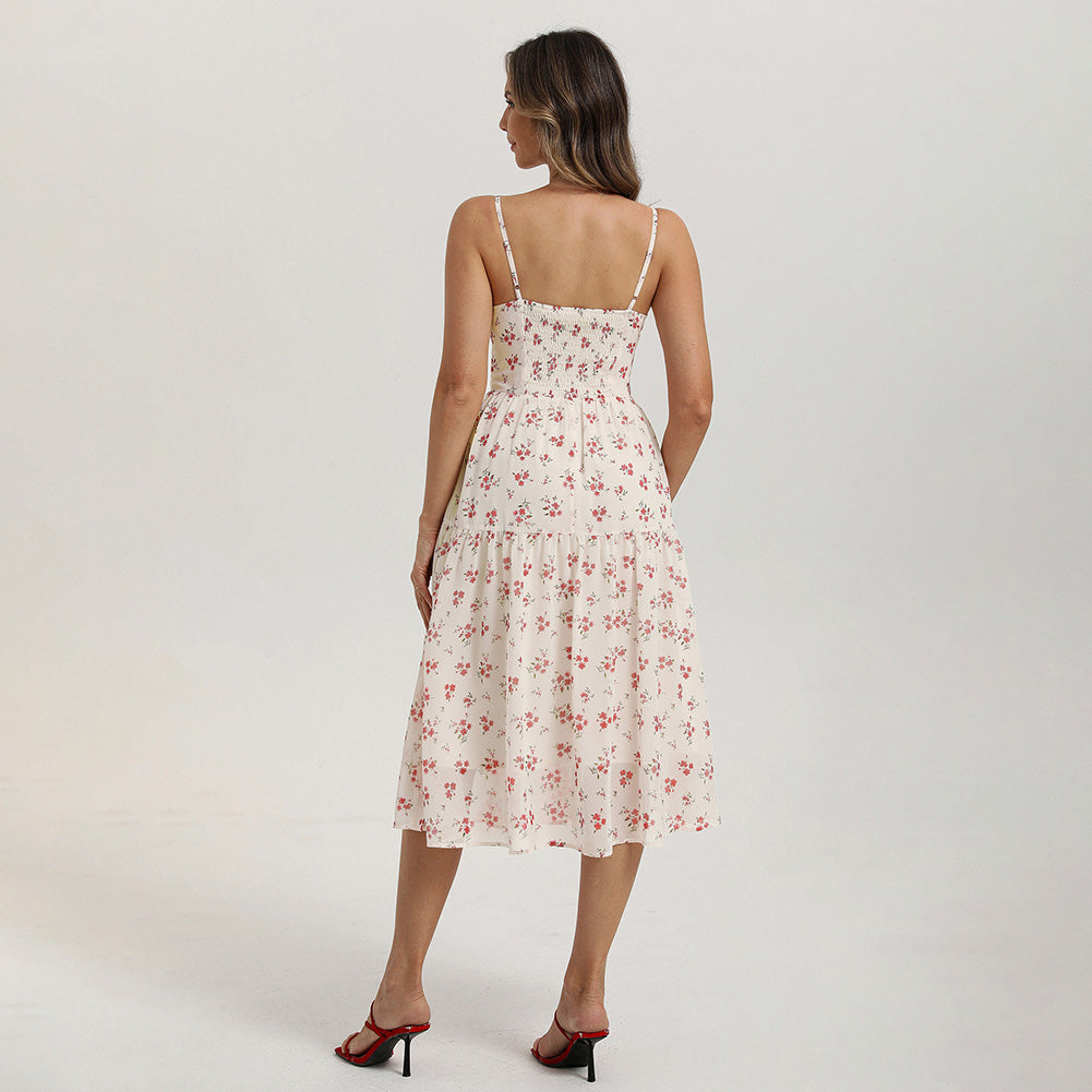 belle poque 2026 Spring Milkmaid Dress Wedding Guest Summer Midi Flowy Tea Party Dresses