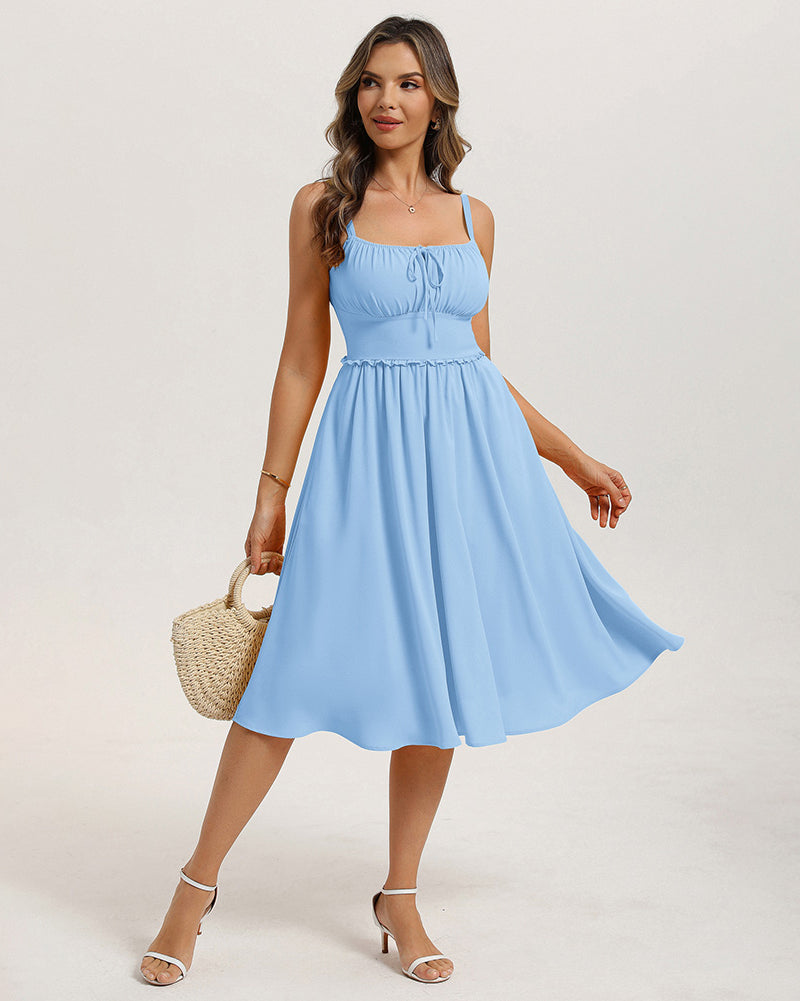 belle poque Summer Dress for Women 2026 Sleeveless Sundress Flowy Wedding Guest Dresses