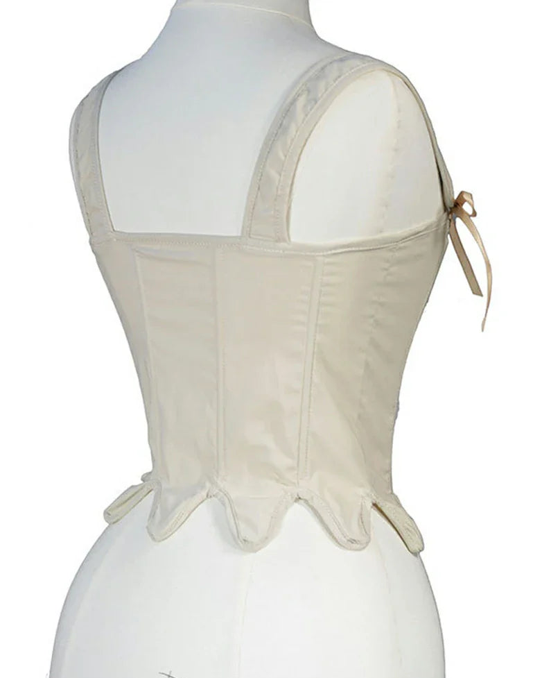 belle poque Victoria Stretch Twill Cotton Herringbone Corset Tops