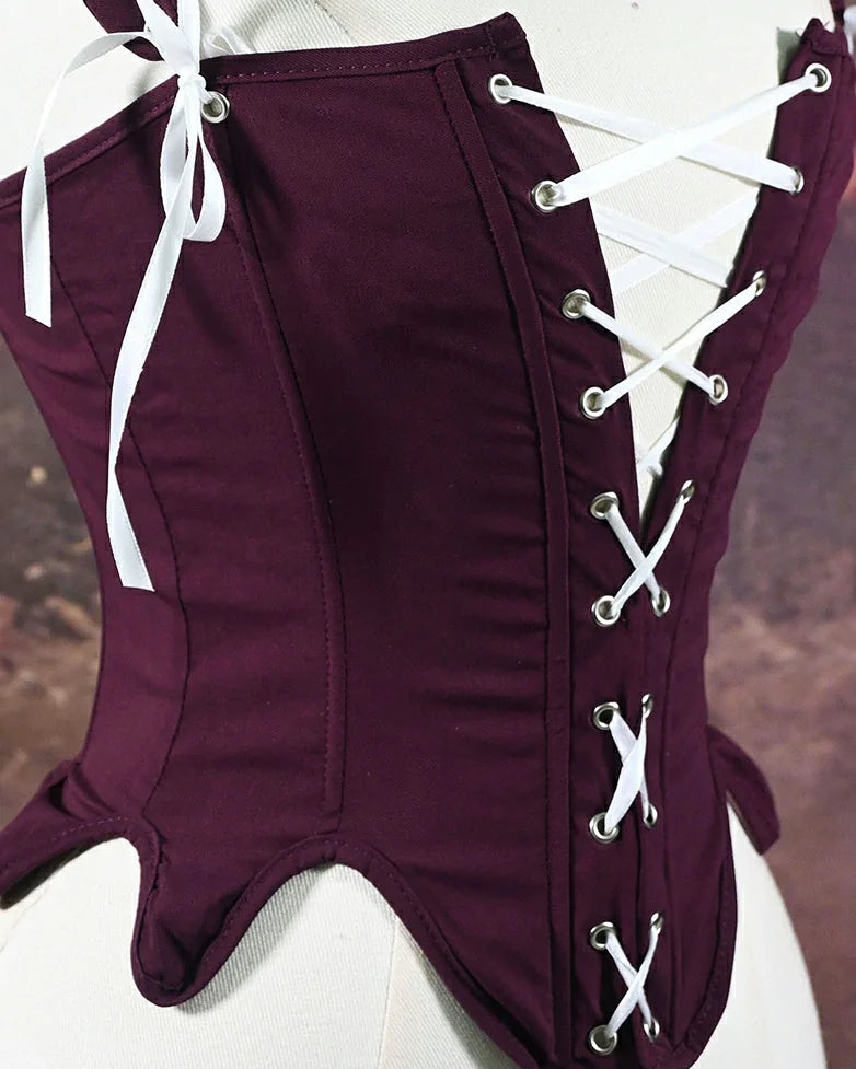 belle poque Victoria Stretch Twill Cotton Herringbone Corset Tops