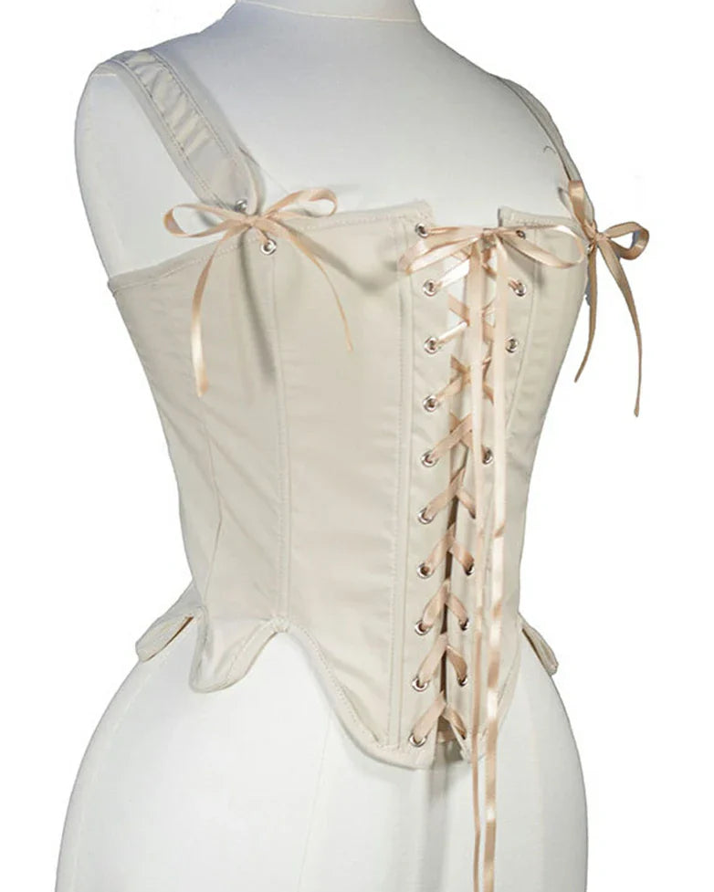 belle poque Victoria Stretch Twill Cotton Herringbone Corset Tops