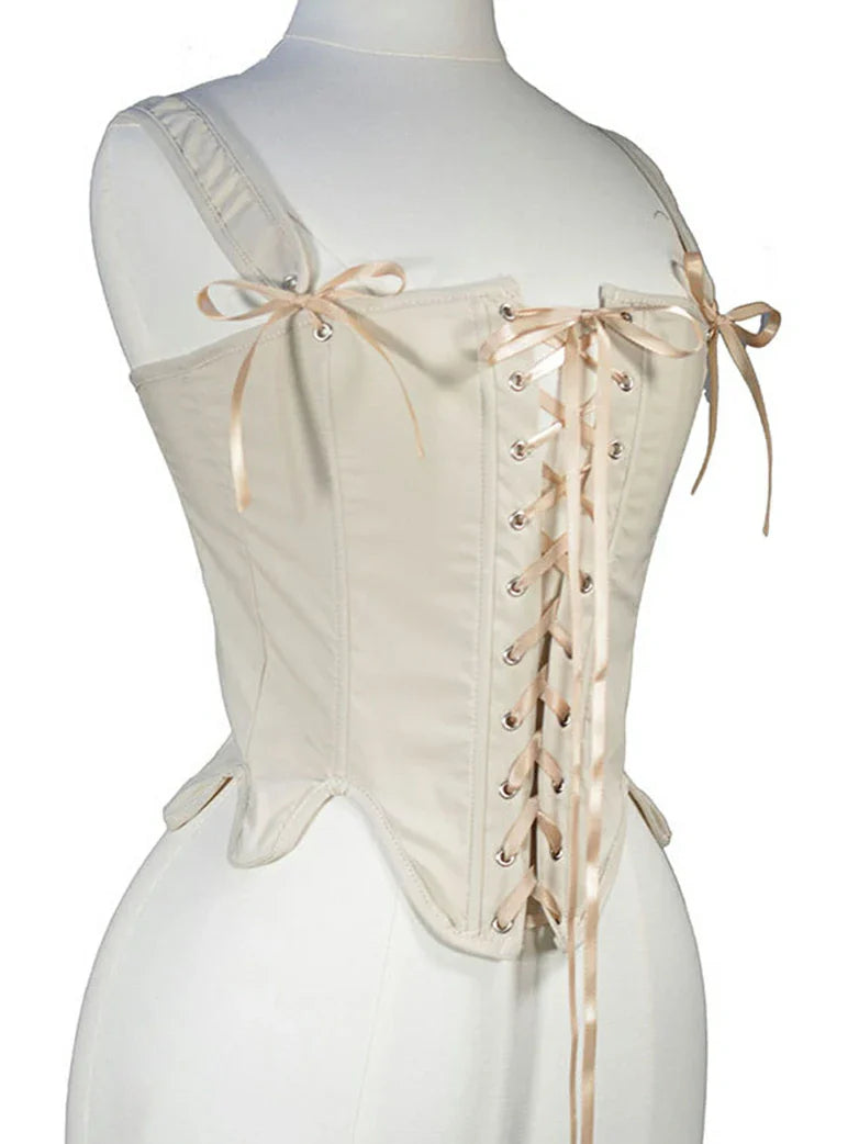 belle poque Victoria Stretch Twill Cotton Herringbone Corset Tops