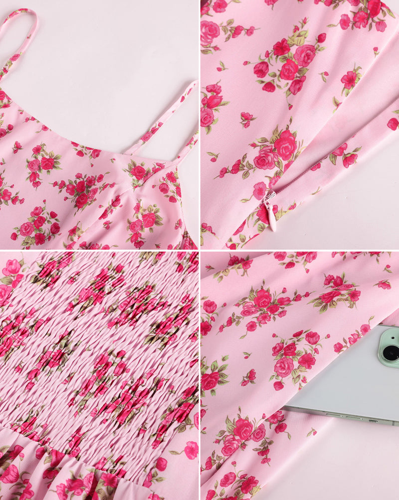 belle poque Floral Dress for Women 2026 Summer Sleeveless Midi A-line Beach Sundresses
