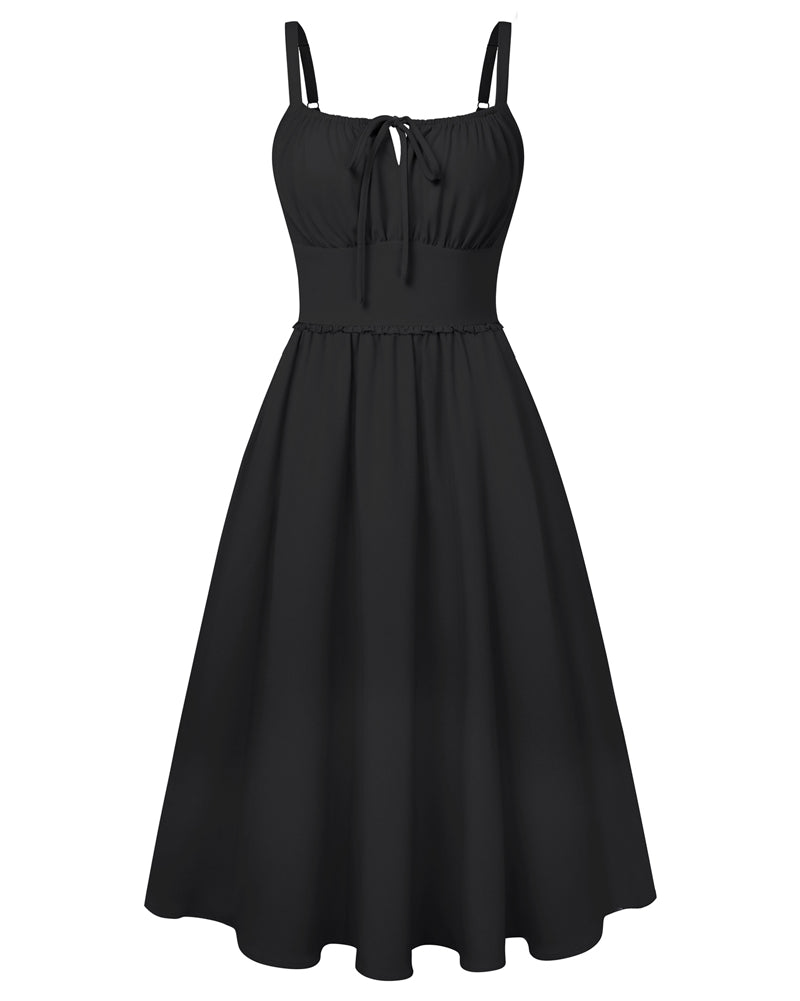 belle poque Summer Dress for Women 2026 Sleeveless Sundress Flowy Wedding Guest Dresses Black