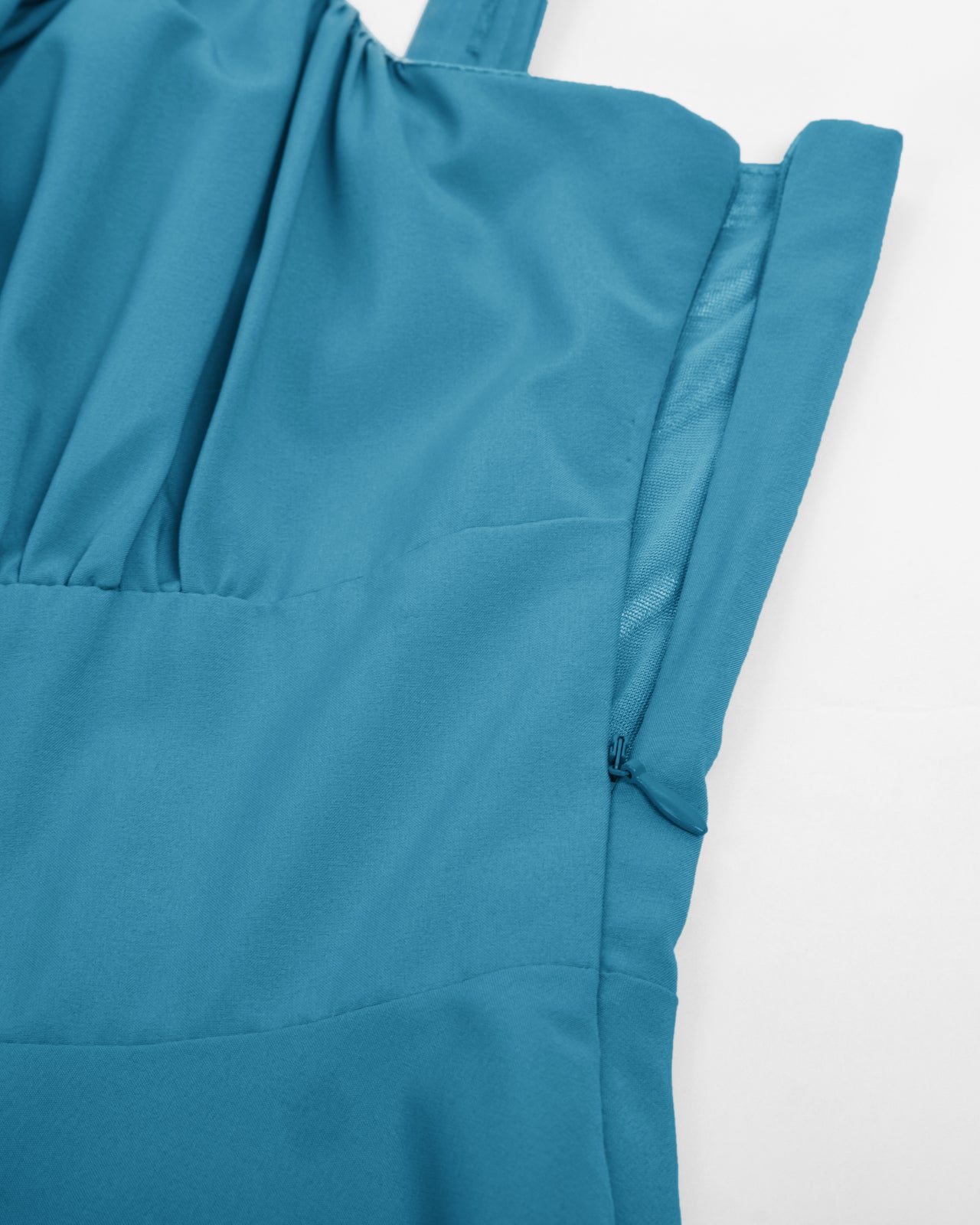 belle poque Vintage Two-Way Defined Waist Dress Ruched Bodice Flared A-Line Dress