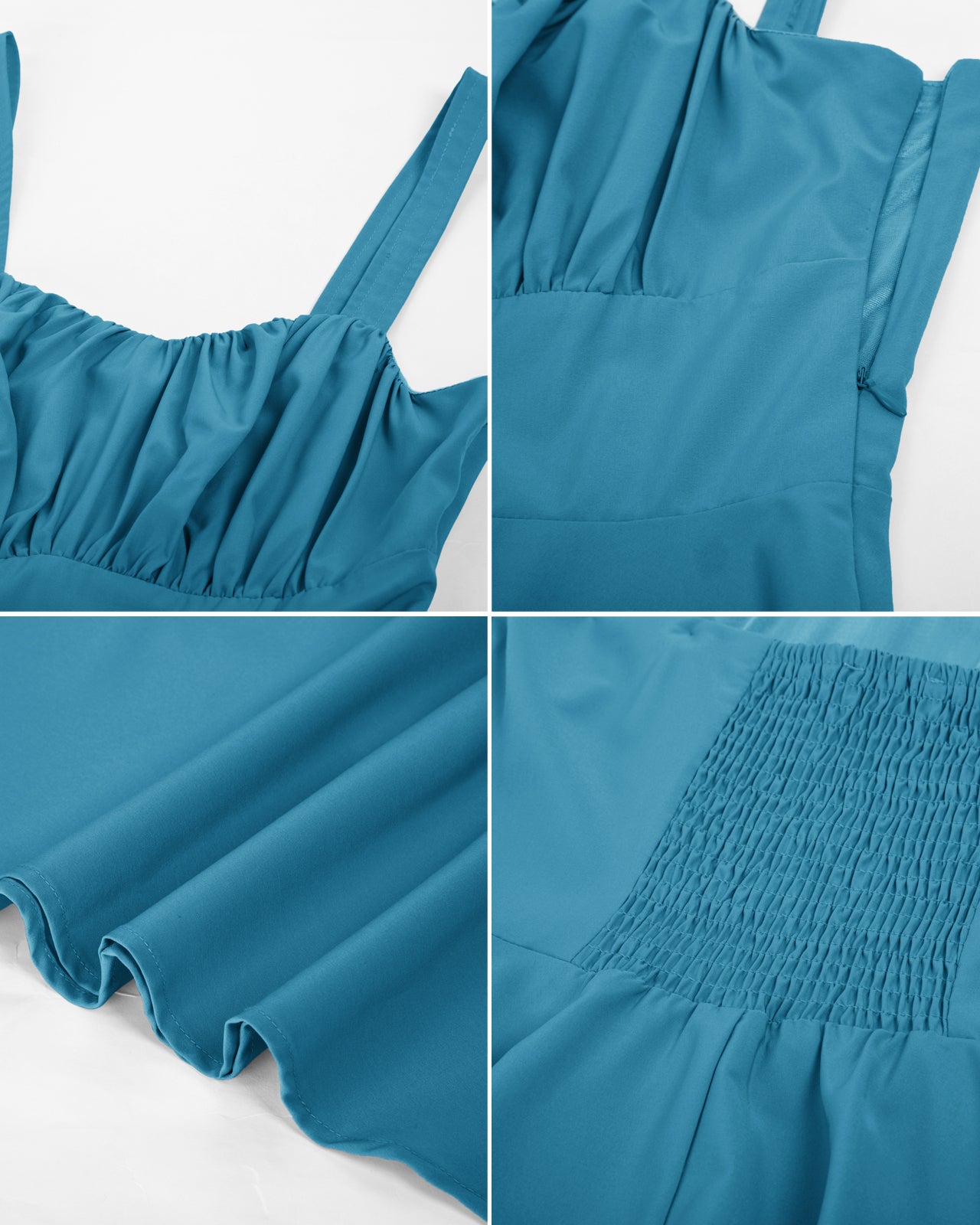 belle poque Vintage Two-Way Defined Waist Dress Ruched Bodice Flared A-Line Dress