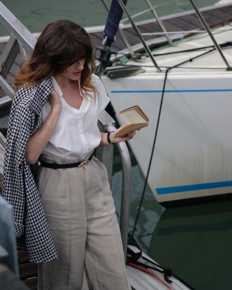 belle poque Short Sleeve Button Down Polka Dot Patterns Shirts Vintage Shirts Business Blouse Tops