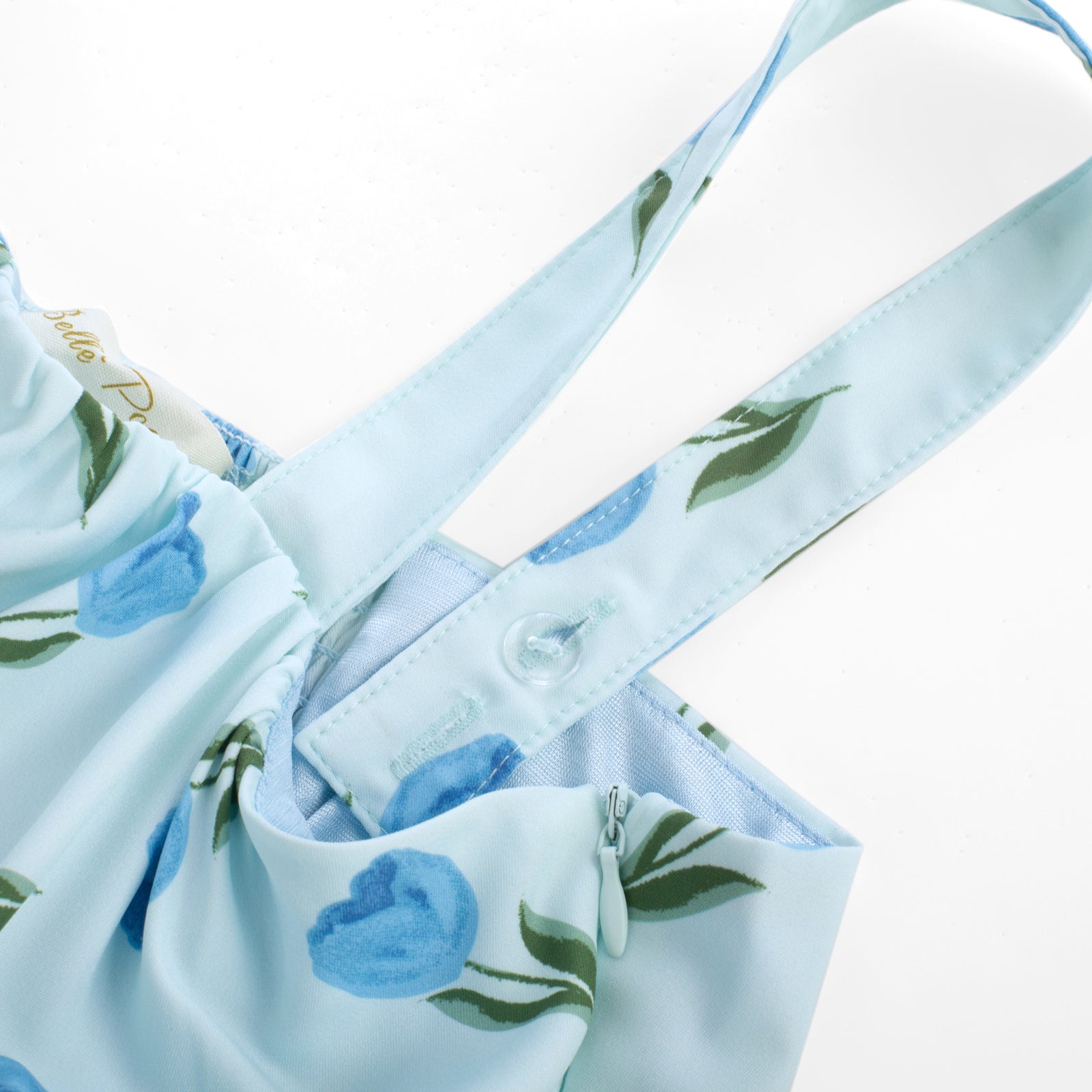 belle poque Vintage Two-Way Defined Waist Dress Ruched Bodice Flared A-Line Dress