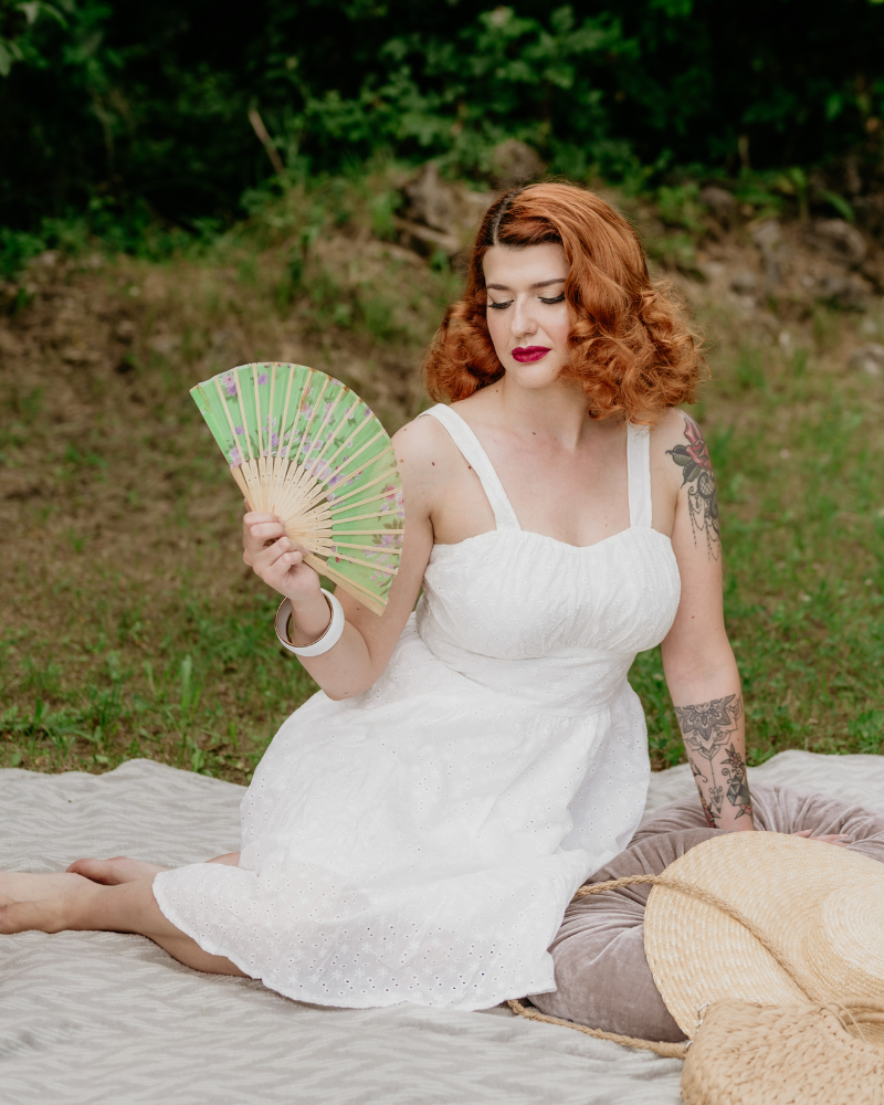 belle poque Fans Look of Two-Way Defined Waist Dress Ruched Bodice A-Line Dress