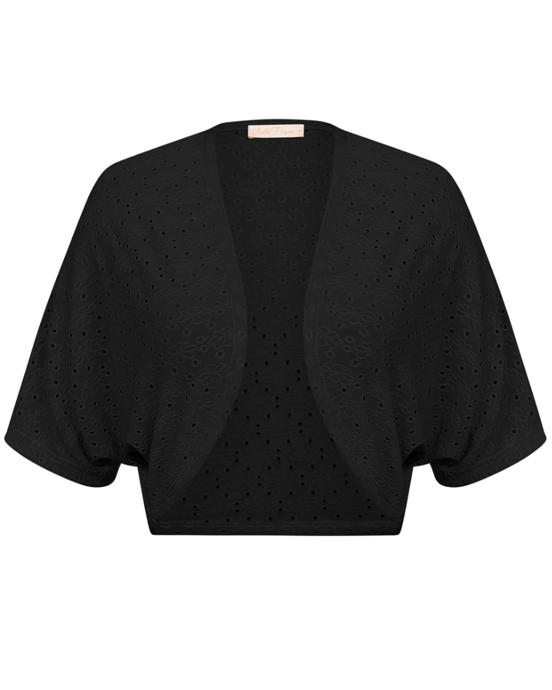 belle poque Vintage Open Front Bolero Shrug Batwing Short Sleeve