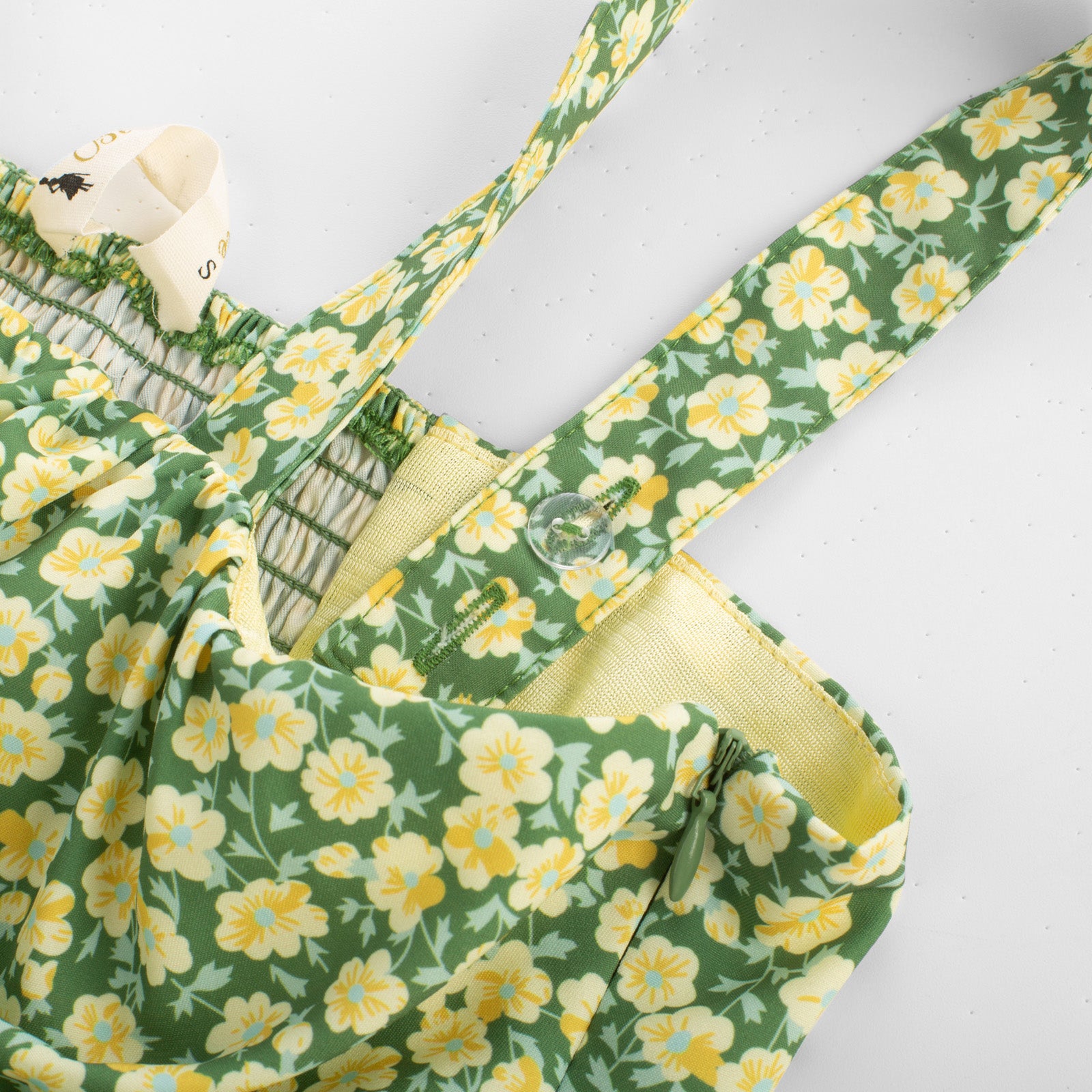 belle poque Vintage Two-Way Defined Waist Dress Ruched Bodice Flared A-Line Dress