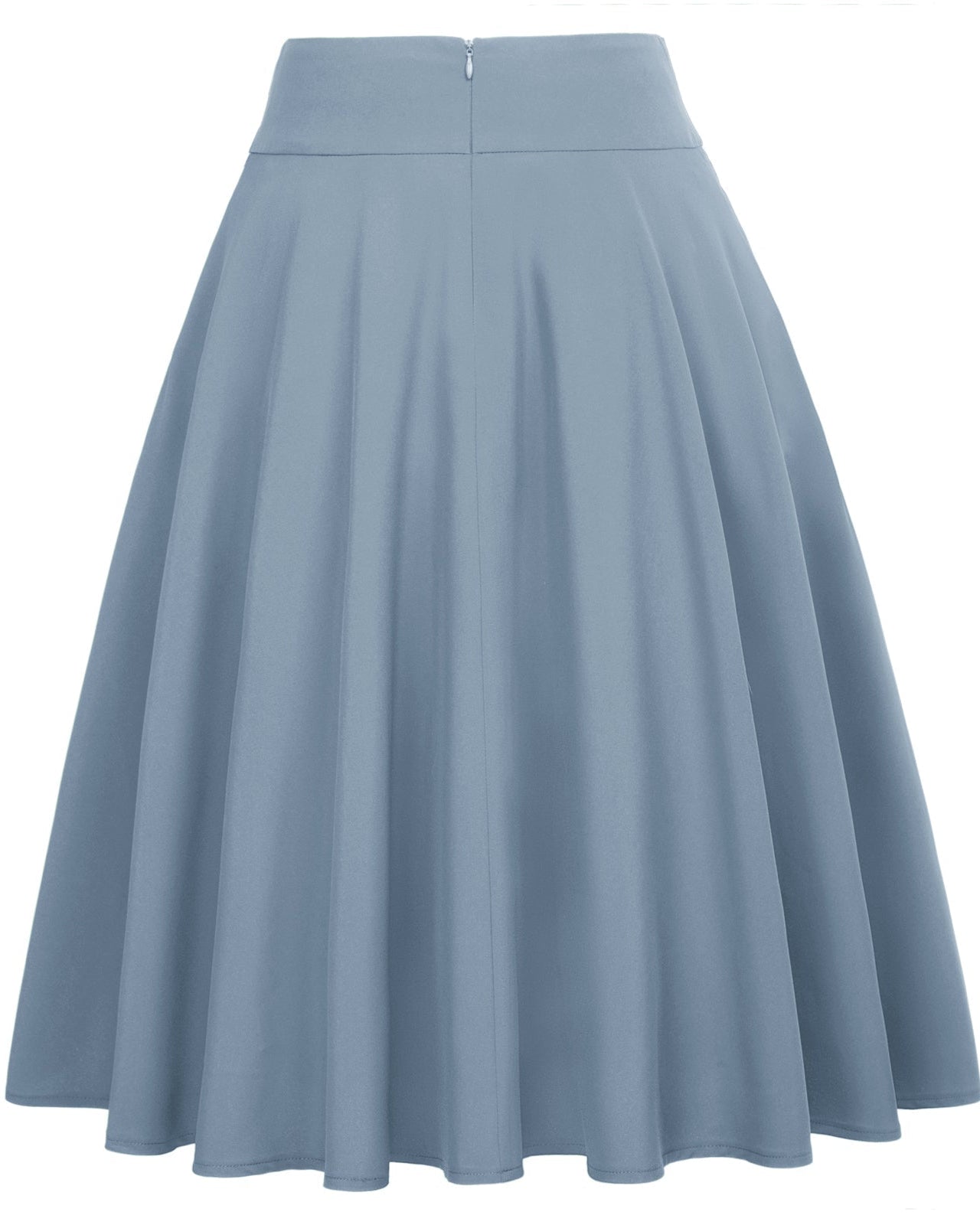 belle poque Women's High Waist A-Line Pockets Skirt Skater Flared Midi Skirt