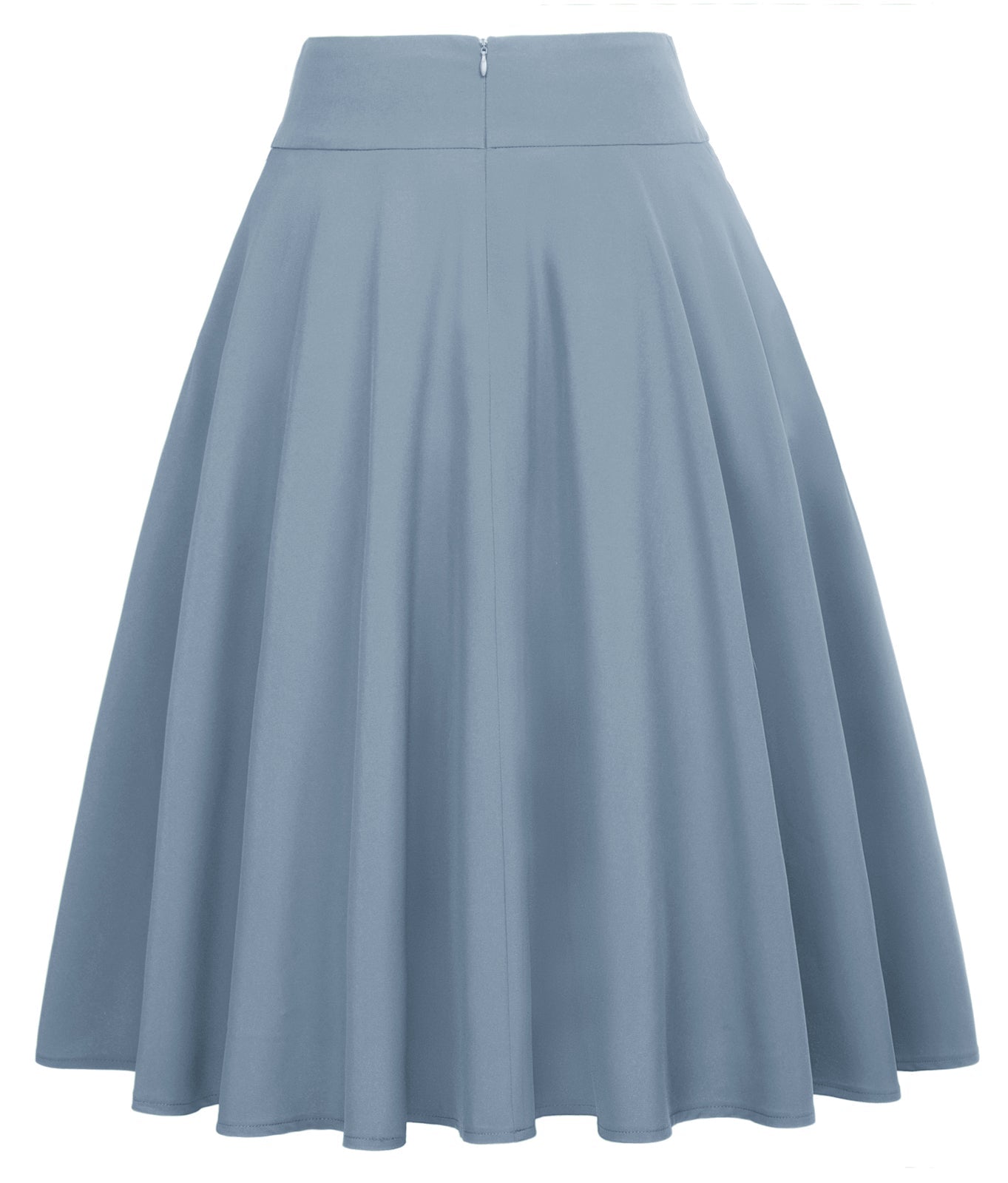 belle poque Women's High Waist A-Line Pockets Skirt Skater Flared Midi Skirt Vinage Skirt