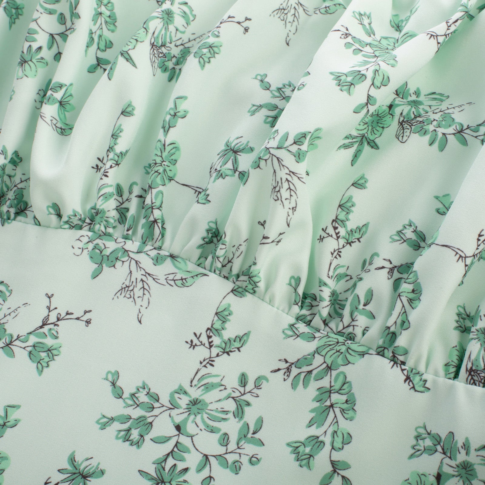 belle poque Vintage Two-Way Defined Waist Dress Ruched Bodice Flared A-Line Dress