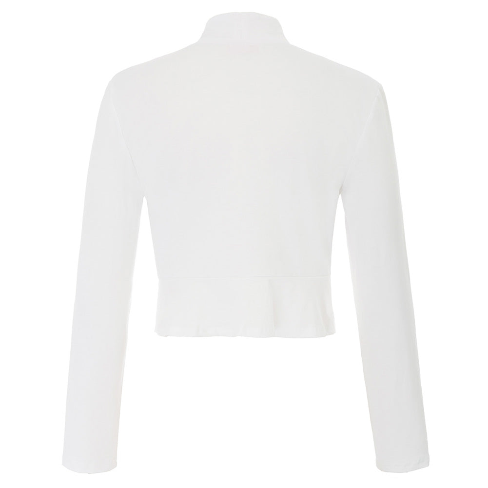 belle poque Bundle Deal Women's Vintage Long Sleeve Open Front Ruffled Hem Cotton Bolero Shrug