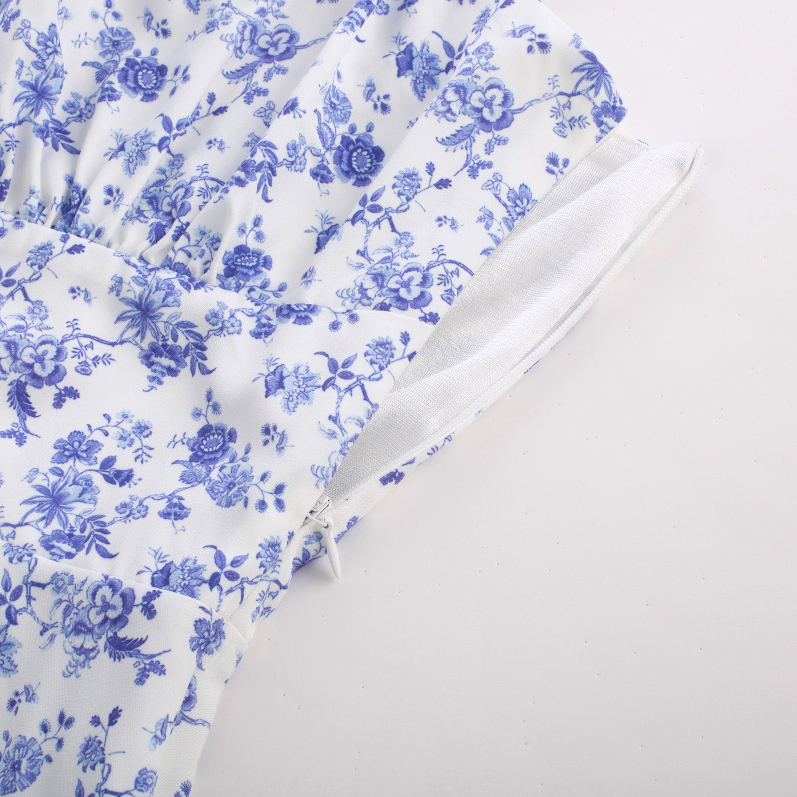 belle poque Vintage Two-Way Defined Waist Dress Ruched Bodice Flared A-Line Dress