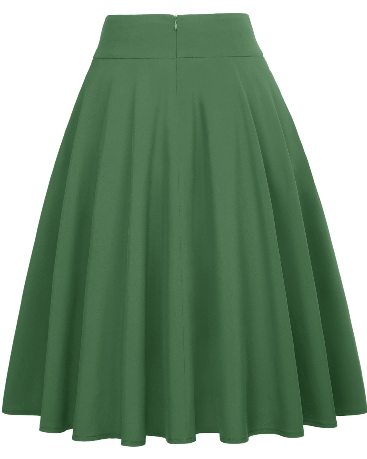 belle poque Women's High Waist A-Line Pockets Skirt Skater Flared Midi Skirt Vinage Skirt