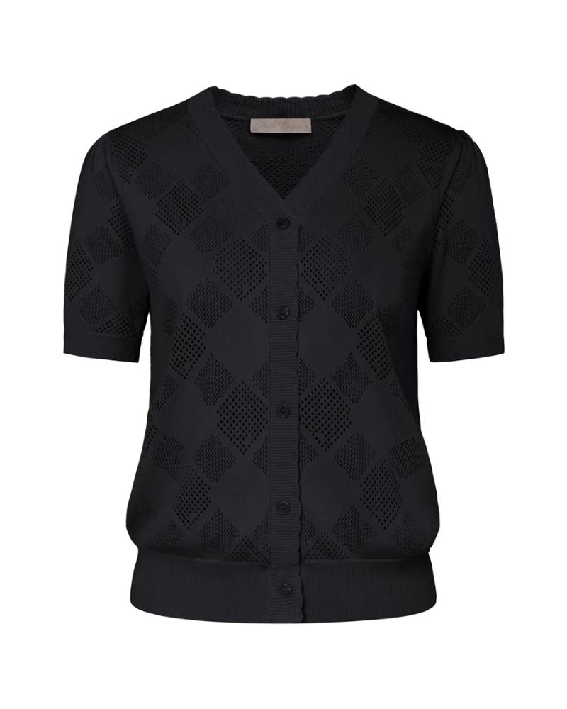 belle poque Summer Short Sleeve Lightweight Cardigan V Neck Button Sweater