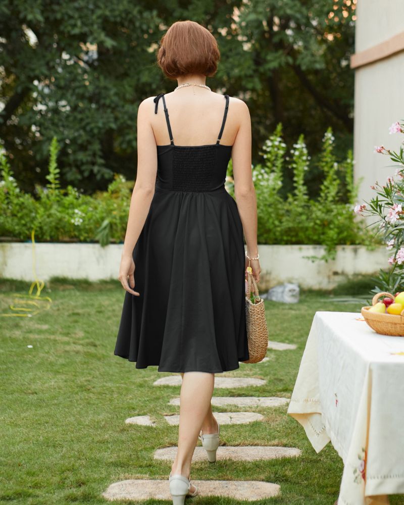 belle poque Summer Slip Dresses for Women Spaghetti Strap Midi Sun Dress Cute Casual Dress with Pockets