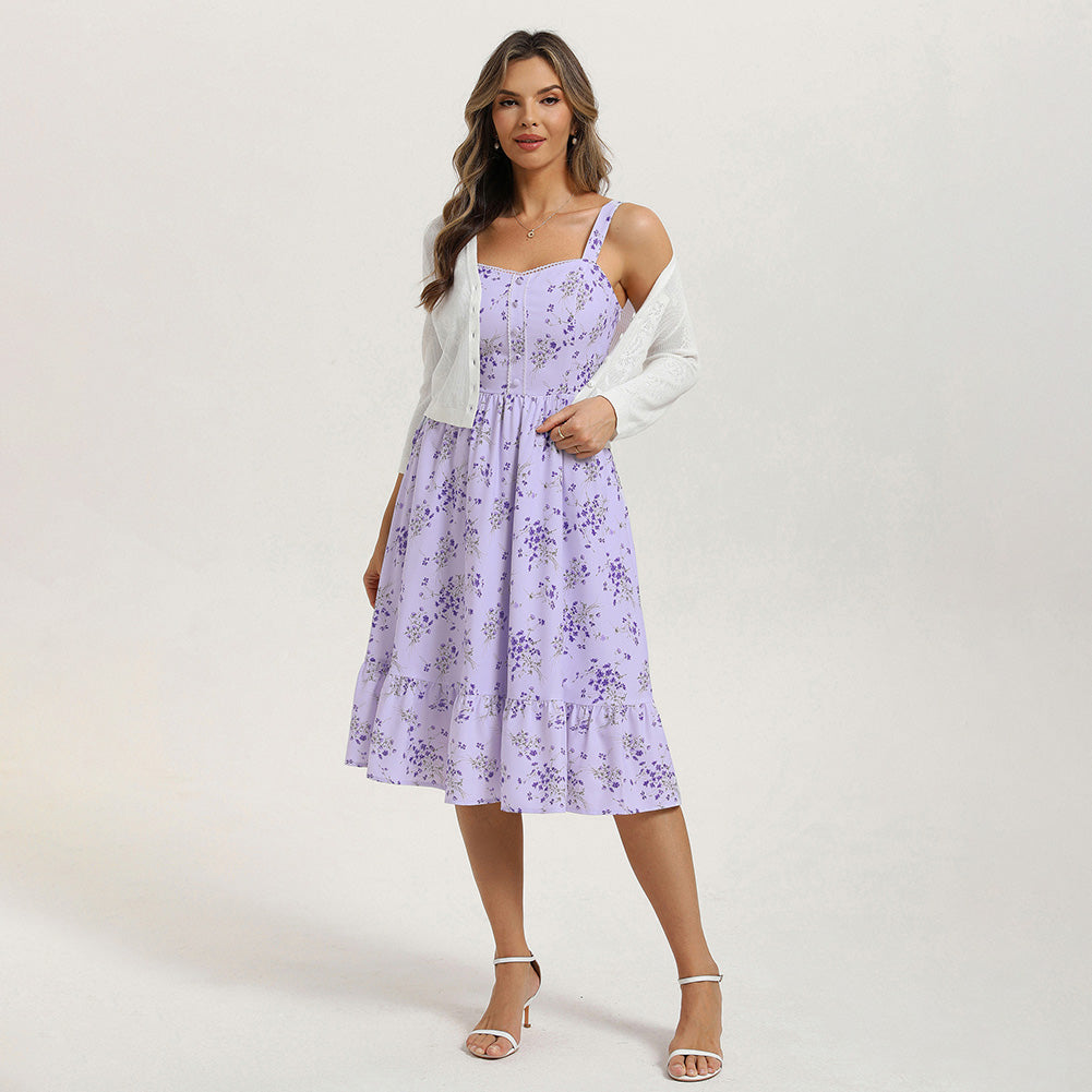 belle poque Wedding Guest Dress for Women 2026 Flowy Sundress with Pockets