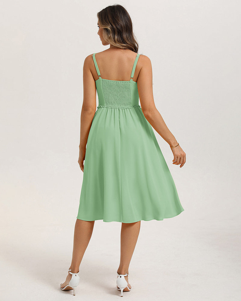 belle poque Summer Dress for Women 2026 Sleeveless Sundress Flowy Wedding Guest Dresses