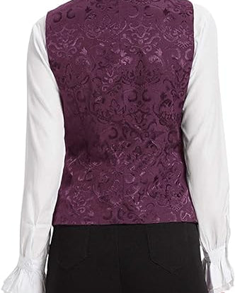 belle poque Waistcoat Vest Vintage Steampunk Dress Jacquard Jacket