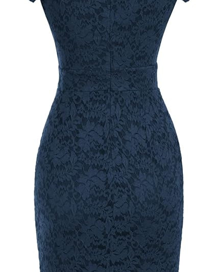 belle poque Cocktail Dress for Women Cap Sleeve Lace Dress for Wedding Guest Business Casual Dresses