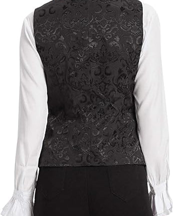 belle poque Waistcoat Vest Vintage Steampunk Dress Jacquard Jacket
