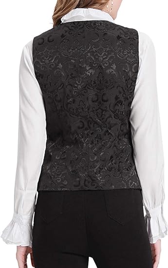 belle poque Waistcoat Vest Vintage Steampunk Dress Jacquard Jacket