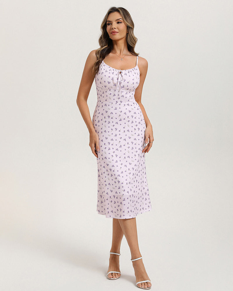 belle poque Women Vintage Mermaid Dress Tie Square Neck Bodycon Dress