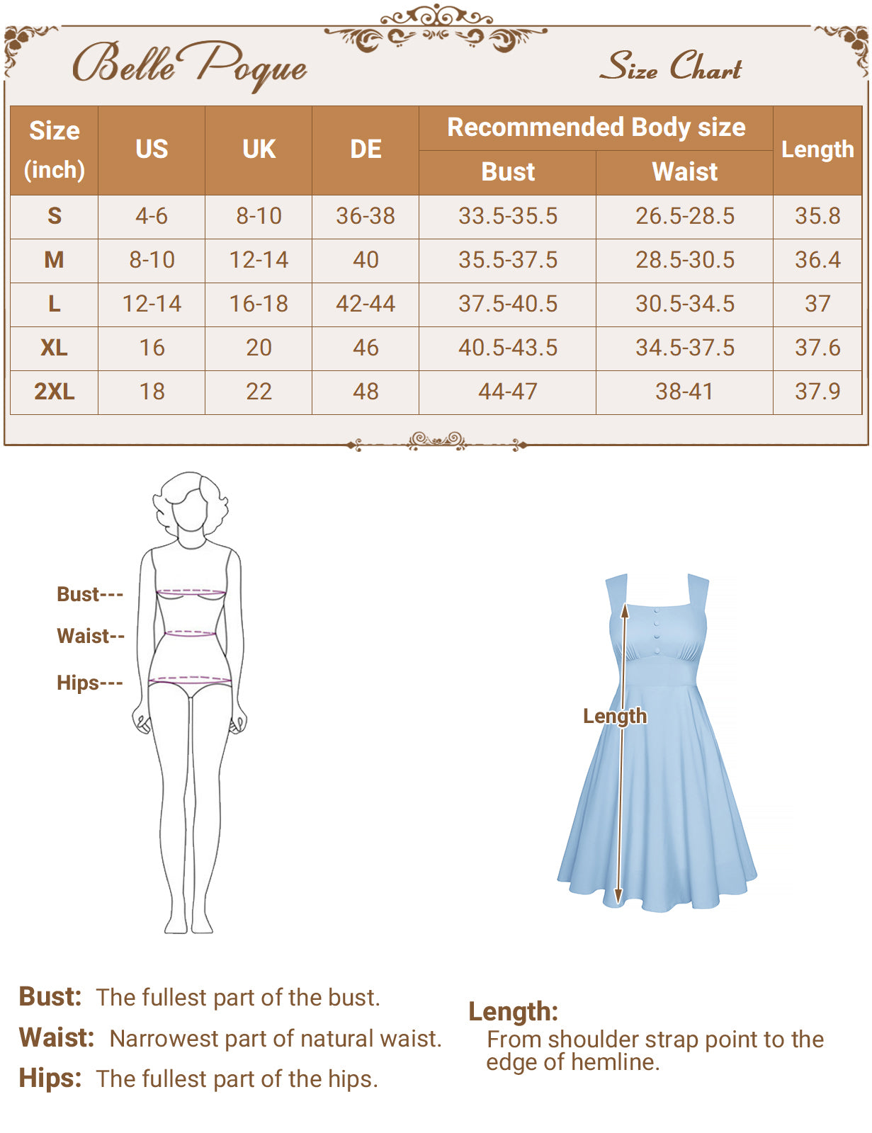 belle poque Sundress for Women A Line Midi Dress Cocktail Tea Party Dress with Pockets