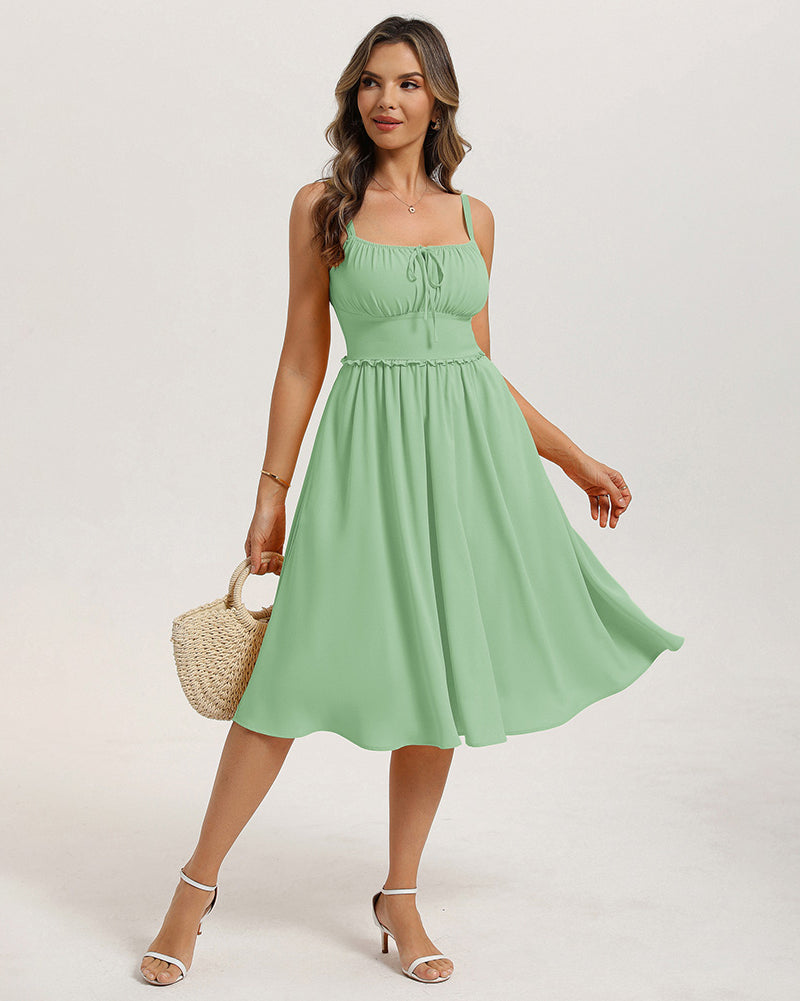 belle poque Summer Dress for Women 2026 Sleeveless Sundress Flowy Wedding Guest Dresses