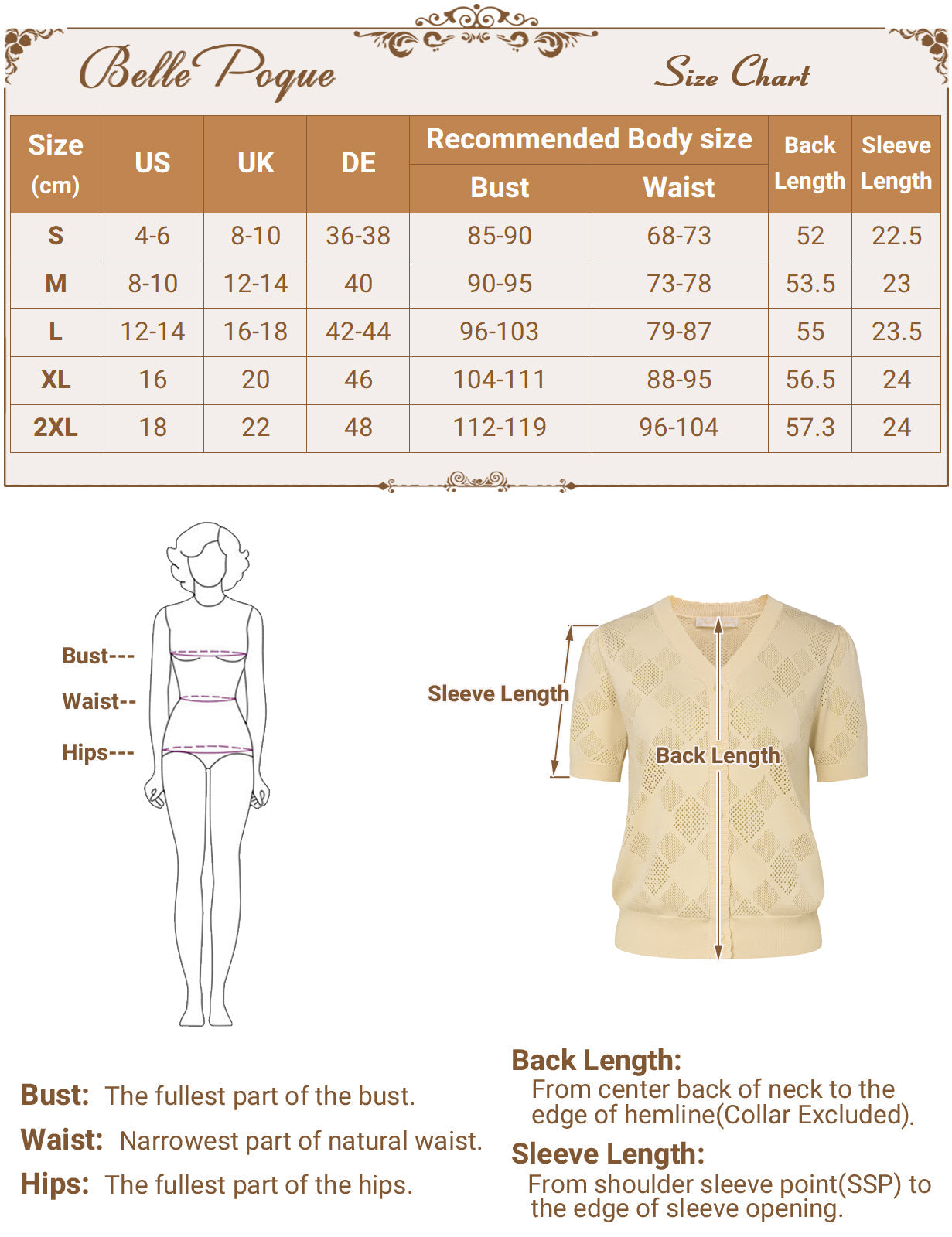 belle poque Summer Short Sleeve Lightweight Cardigan V Neck Button Sweater