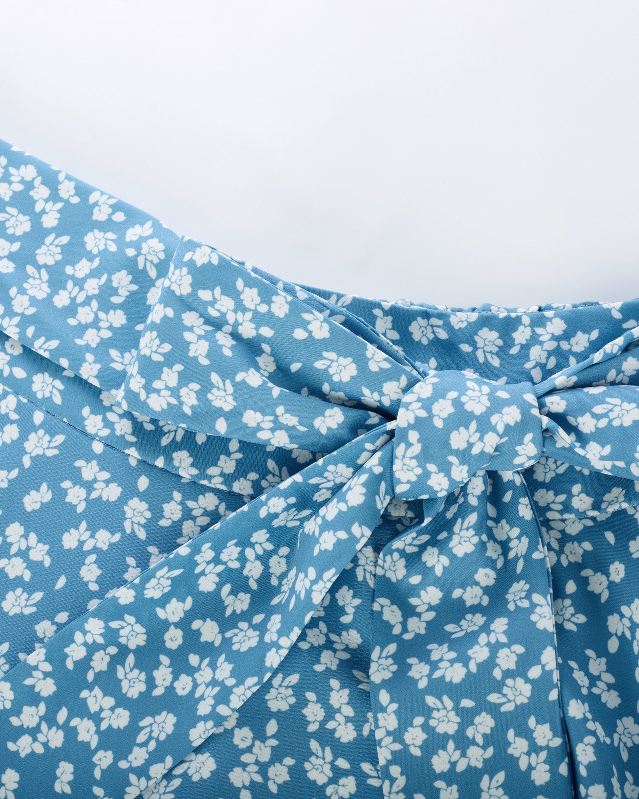 belle poque Floral Patterns Women's High Waist Bow Decorated A-Line Pockets Skirt