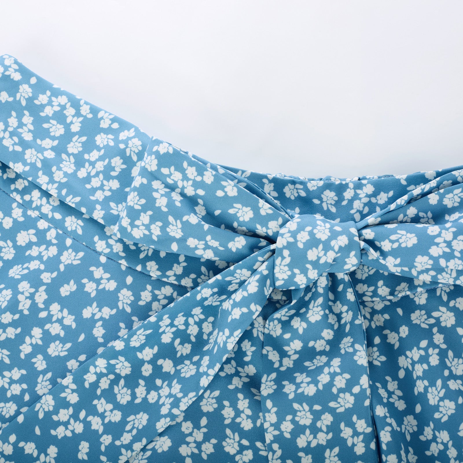 belle poque Floral Patterns Women's High Waist Bow Decorated A-Line Pockets Skirt