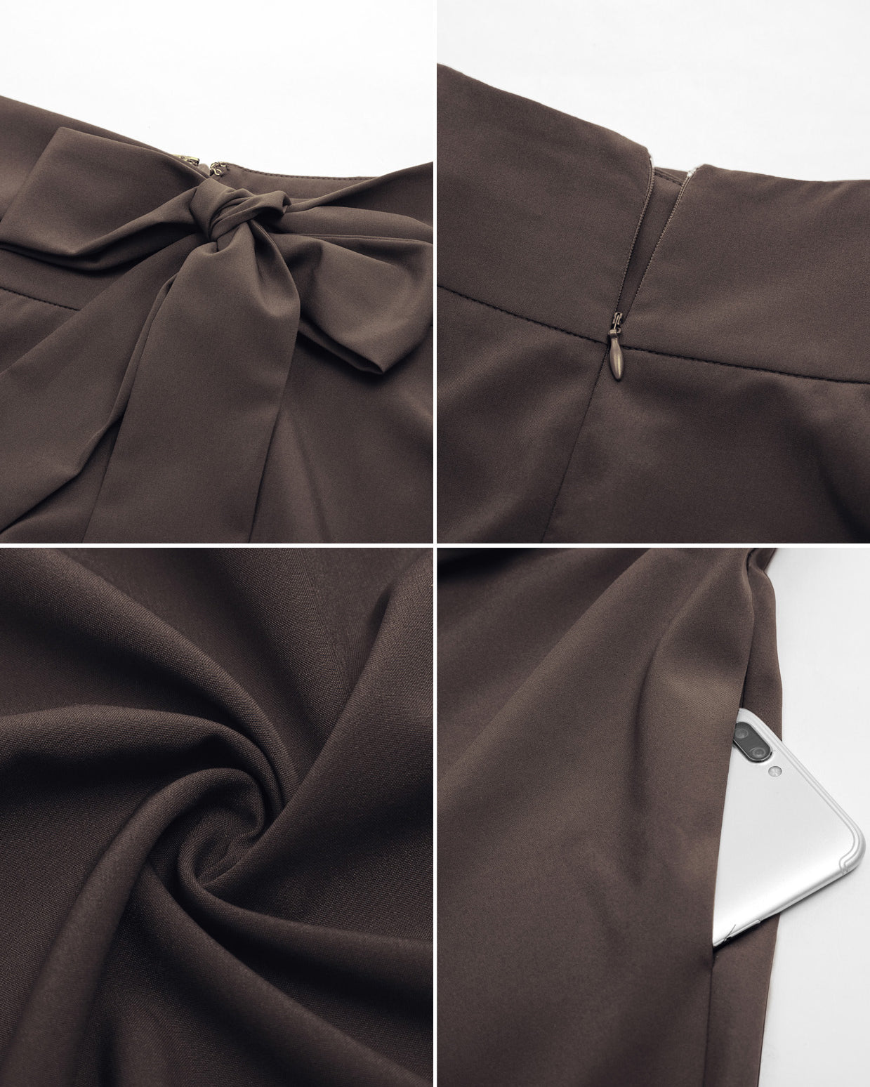 belle poque Floral Patterns Women's High Waist Bow Decorated A-Line Pockets Skirt