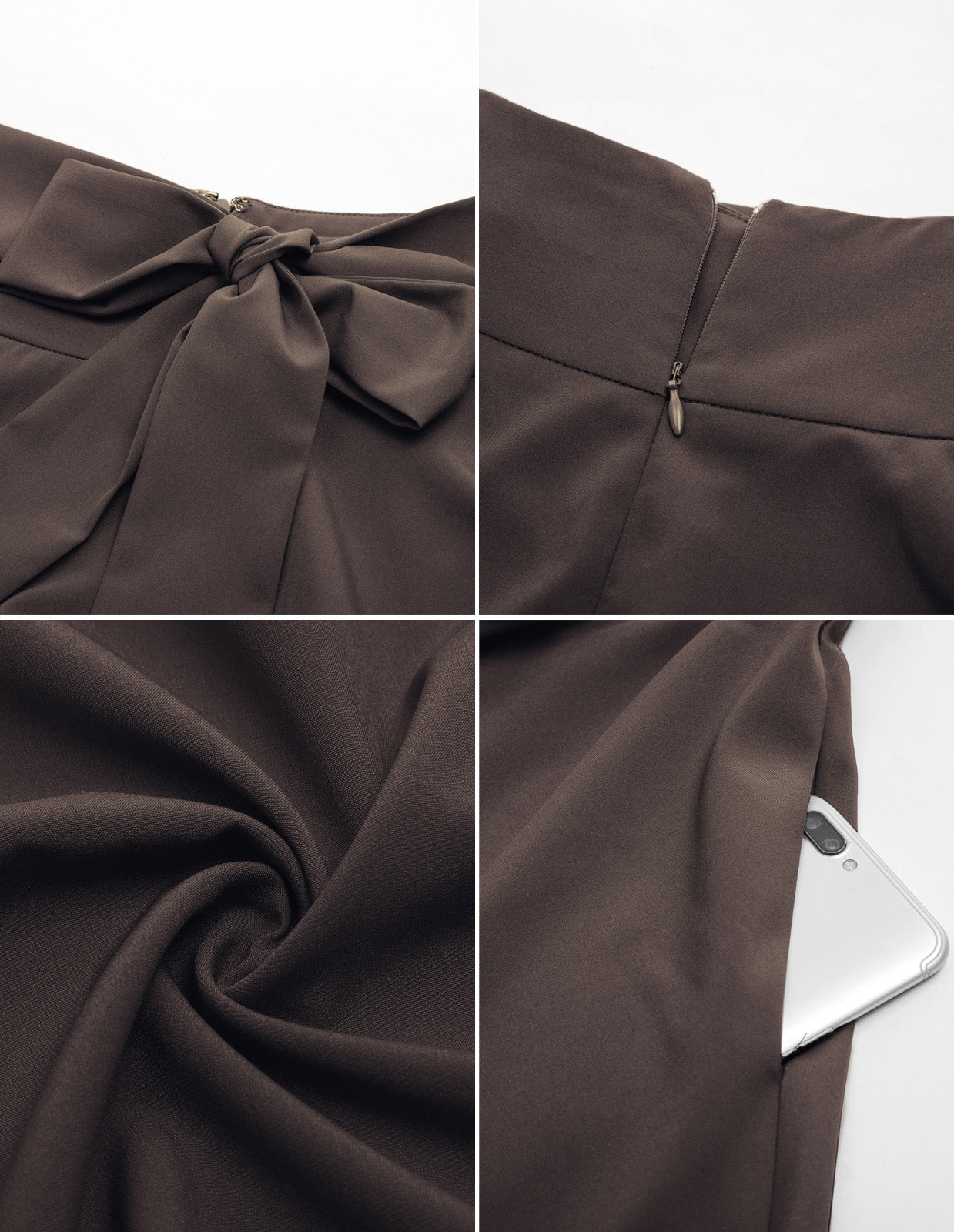 belle poque Floral Patterns Women's High Waist Bow Decorated A-Line Pockets Skirt