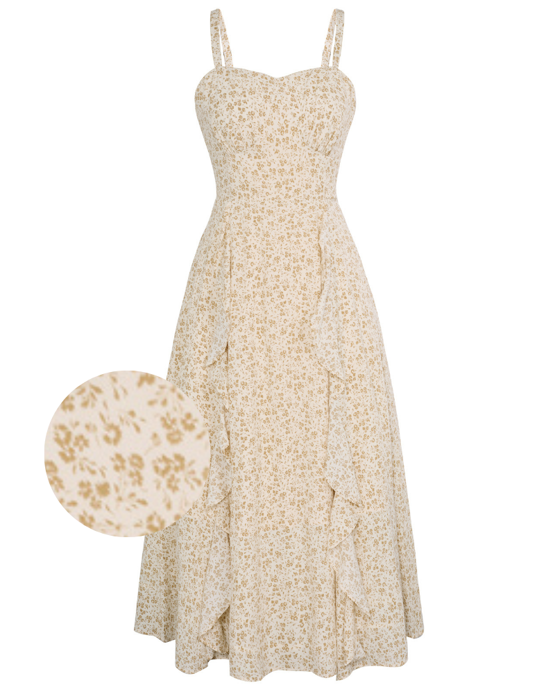 belle poque Sun Slip Dresses for Women Boho Maxi Dresses Casual Spaghetti Ruffle Dress