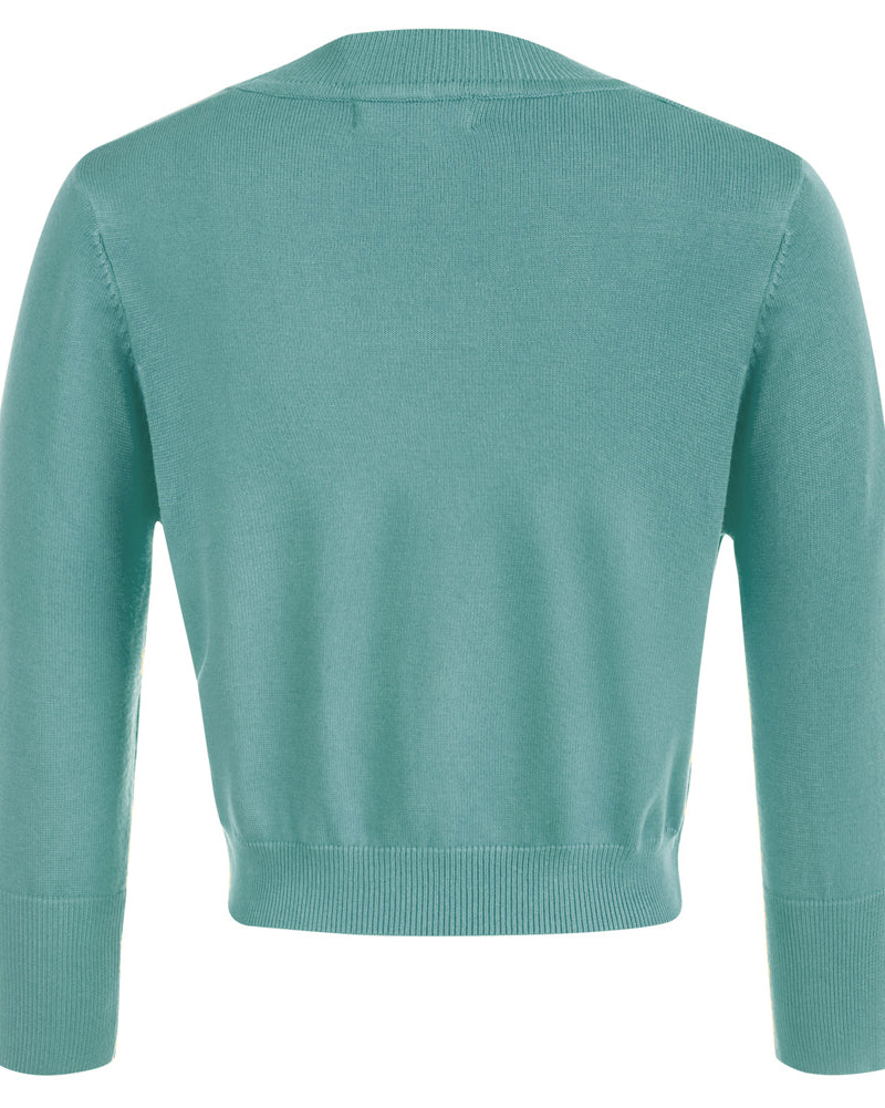 belle poque 3/4 Sleeve Bolero Shrug Open Front Knit Cropped Cardigan Sweater